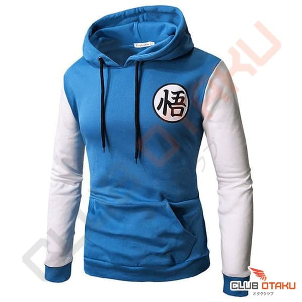 Sweat dragon ball z logo kanji goku bleu