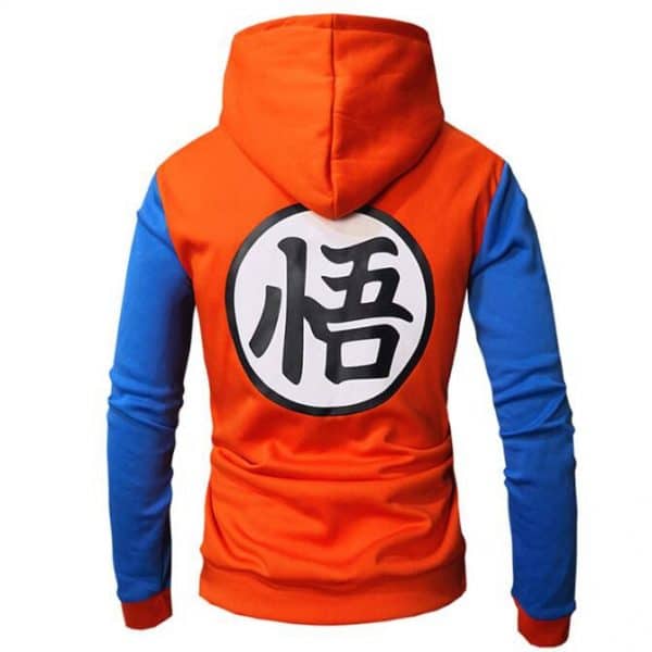 Sweat dragon ball z logo kanji goku dos orange