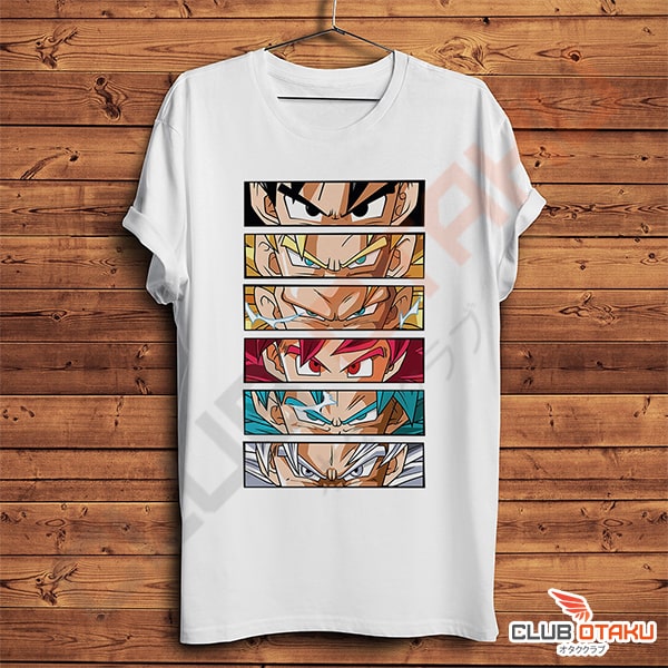 Tshirt dragon ball z goku evolutions super saiyan