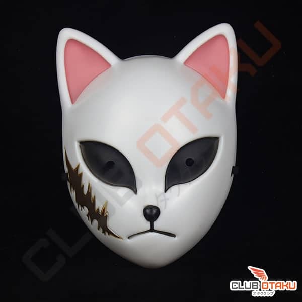 accessoires demon slayer kimetsu no yaiba - masque renard kitsune cosplay