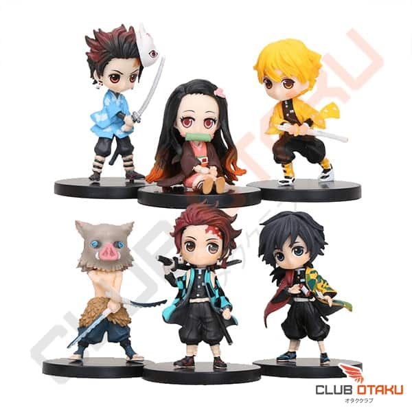 figurine demon slayer lot de 6 personnages 6cm