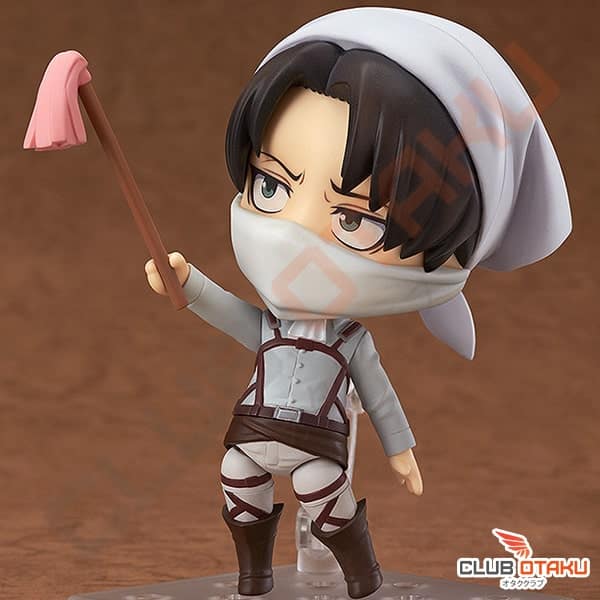 figurine l'Attaque des titans shingeki no kyujin livai ackerman nettoyage chibi 10 cm