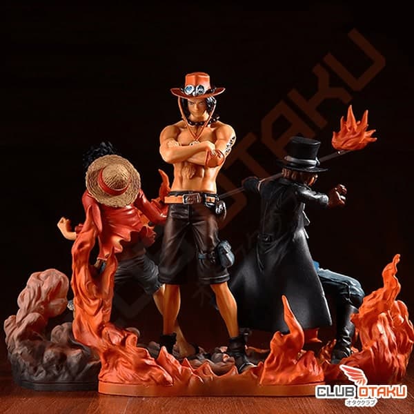 figurine one piece luffy ace sabo 15 cm