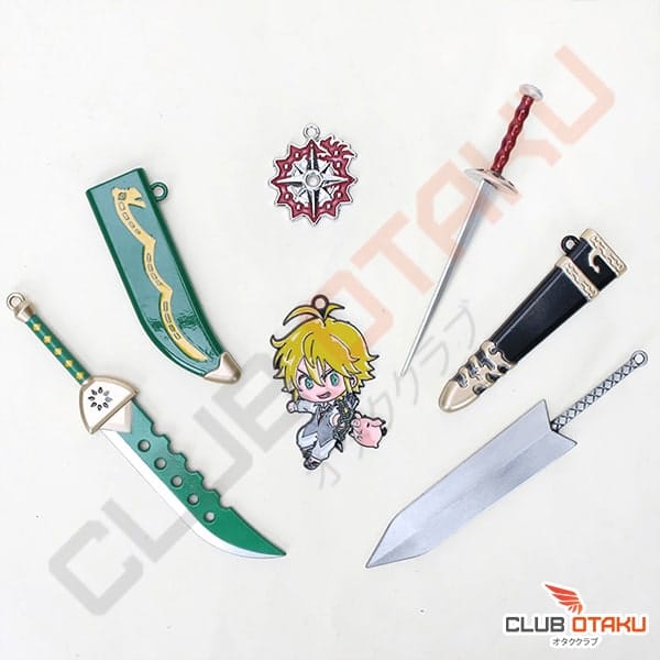 lot de porte-clé seven deadly sins reliques sacrées modèle 1