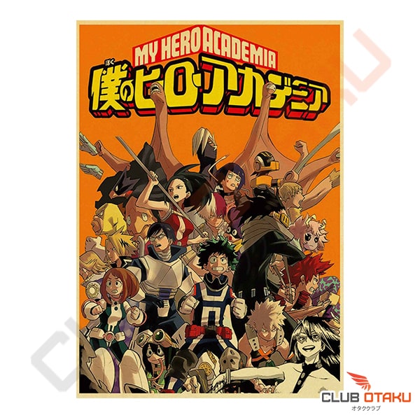 poster retro my hero academia eleves seconde A UA (1)