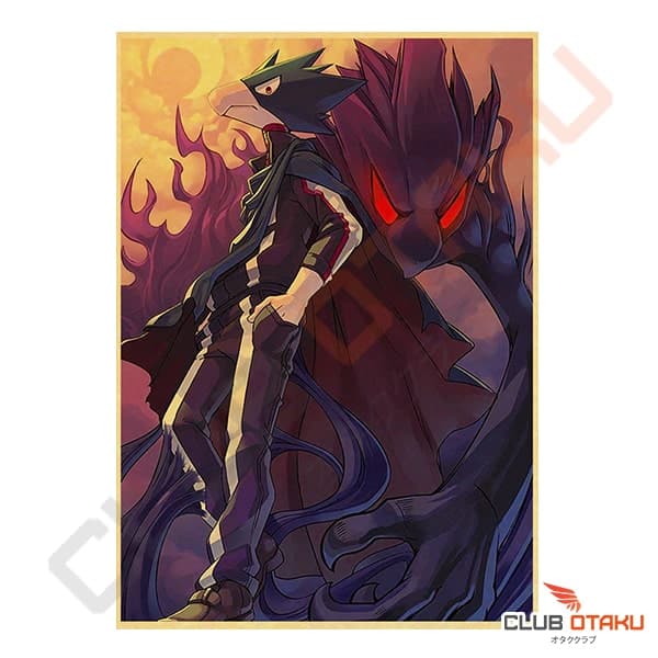 poster retro my hero academia fumikage tokoyami