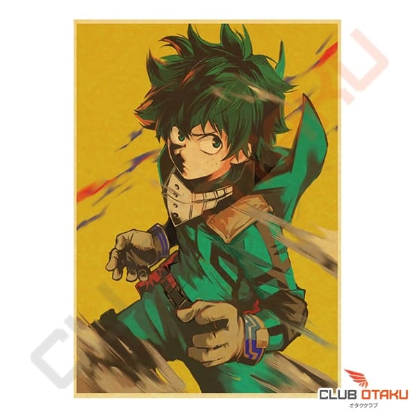 poster retro my hero academia izuku midoriya 2