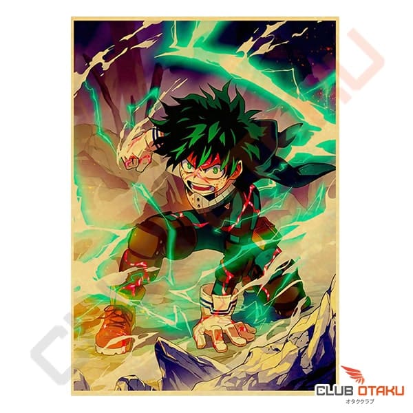 poster retro my hero academia izuku midoriya 3