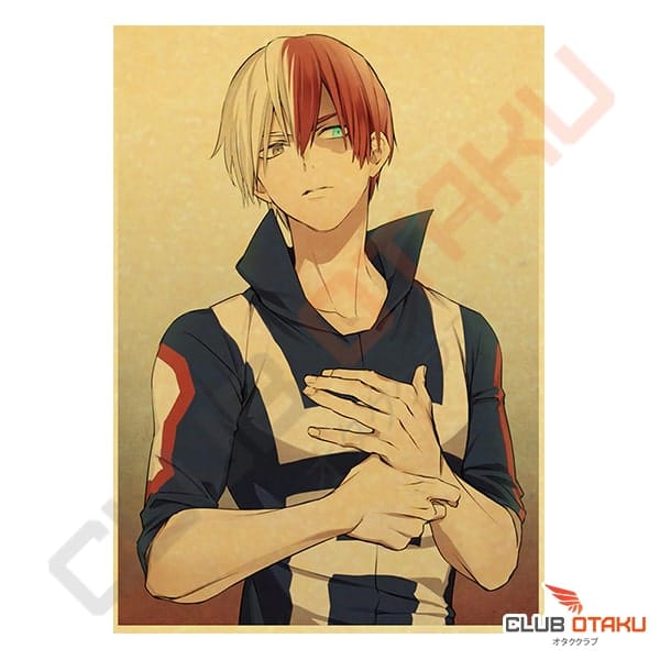 poster retro my hero academia shoto todoroki