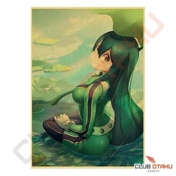 poster retro my hero academia tsuyu asui