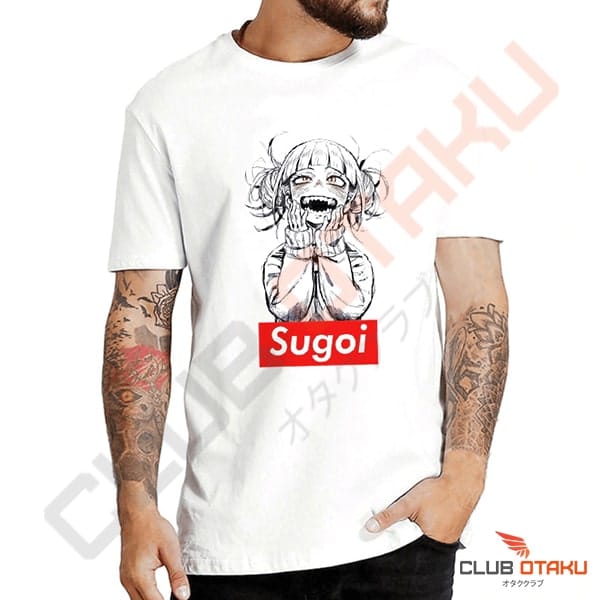 t-shirt my hero academia himiko toga sugoi blanc