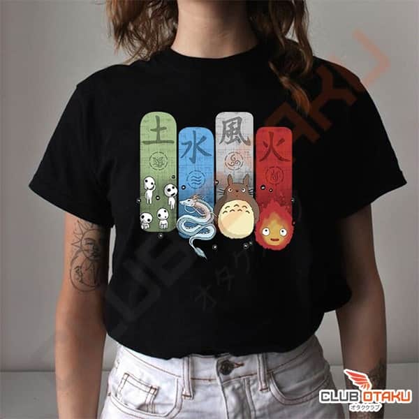 t-shirt unisexe ghibli - mon voisin totoro