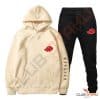 vetement naruto - hoodie et pantalon akatsuki - beige - pantalon noir (1)