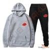 vetement naruto - hoodie et pantalon akatsuki - gris - pantalon noir (1)