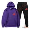 Hoodie Mauve - Pantalon Noir - 1