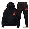 vetement naruto - hoodie et pantalon akatsuki - noir