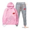 Hoodie Rose - Pantalon Gris - 1