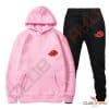 Hoodie Rose - Pantalon Noir - 2