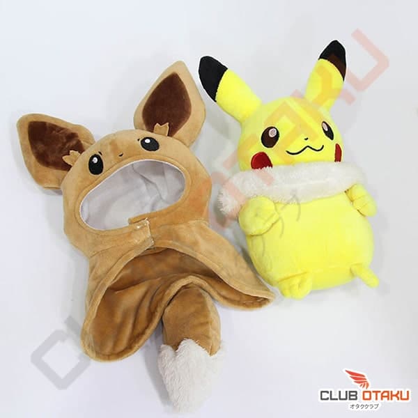 Peluche Pokemon - Pikachu - Deguisement Evoli (2)