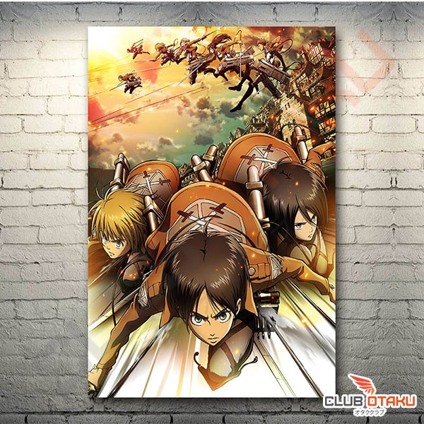 Poster Affiche L'attaque des titans - shingeki no kyujin - bataillon d'exploration