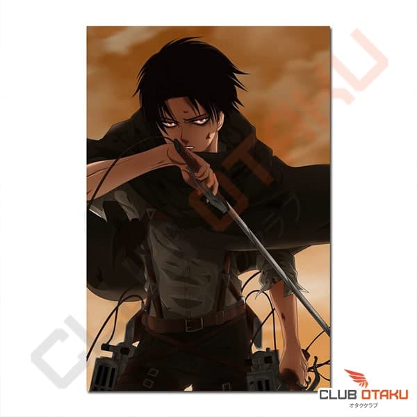 Poster Affiche L'attaque des titans - shingeki no kyujin - levi ackerman