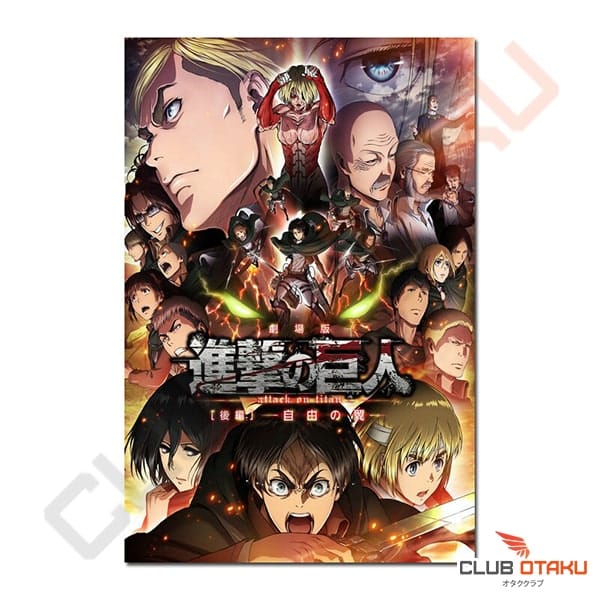 Poster Affiche L'attaque des titans - shingeki no kyujin - personnages