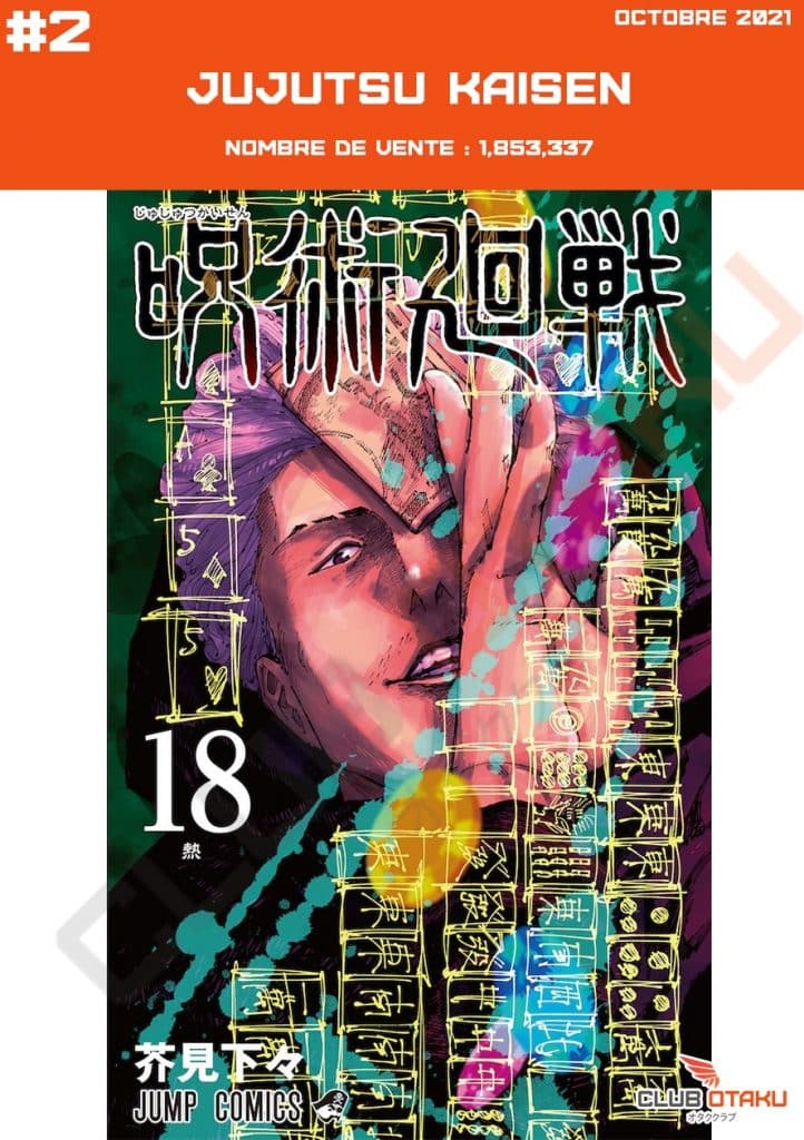 classement vente manga au japon octobre 2021