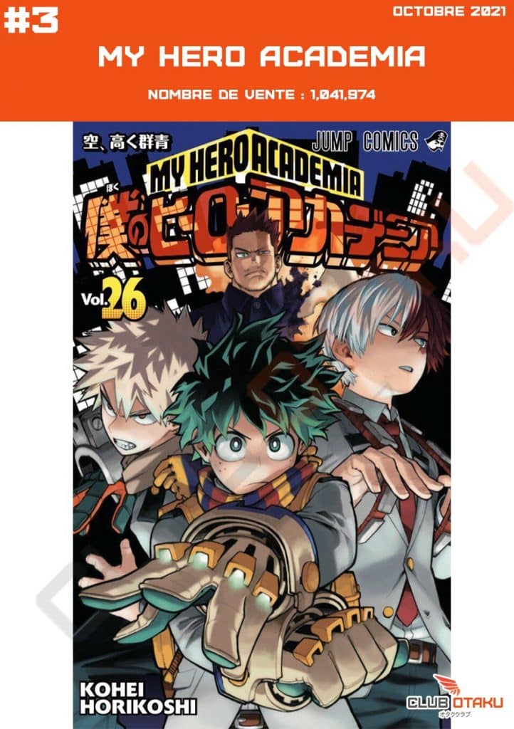 classement vente manga au japon octobre 2021