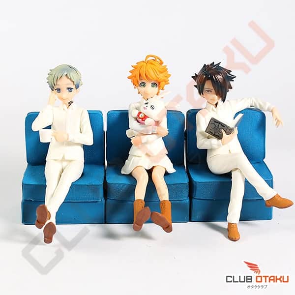 figurine the promised neverland - ray emma et norman - 12 cm