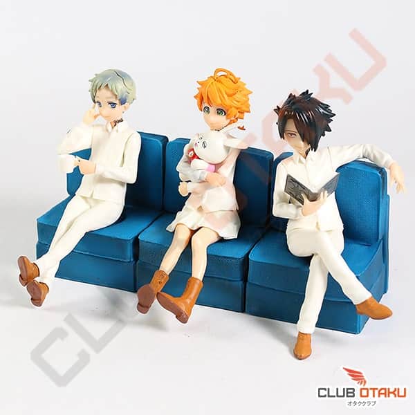 figurine the promised neverland - ray emma et norman - 12 cm