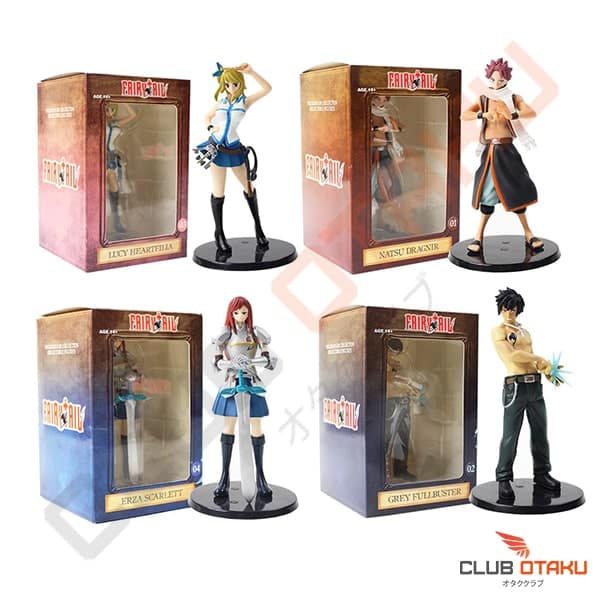 lot de 4 figurines fairy tail