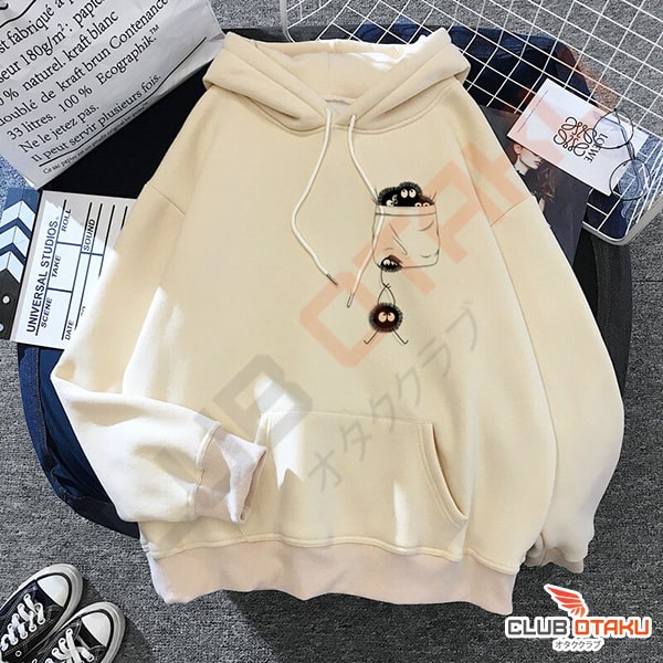 vêtement ghibli - hoodie unisexe - araignées poche