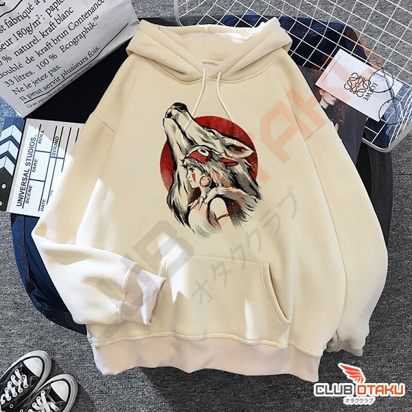 vêtement ghibli - hoodie unisexe - princesse mononoké