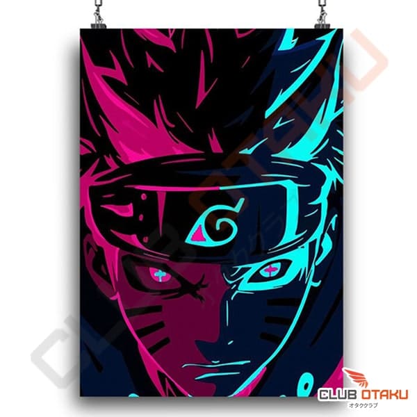 Poster Naruto - Naruto Uzumaki Fluo - Cyberpunk