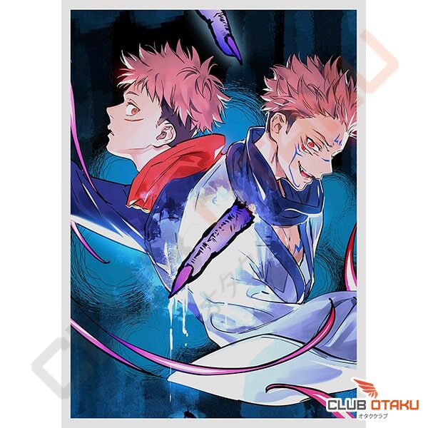 Poster Jujutsu Kaisen - Décoration -Affiche Murale - Yuji & Sukuna