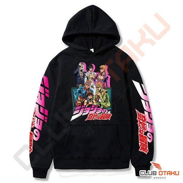 Vêtement JoJo's Bizarre Adventure - Hoodie Sweatshirt Golden Wing - Noir