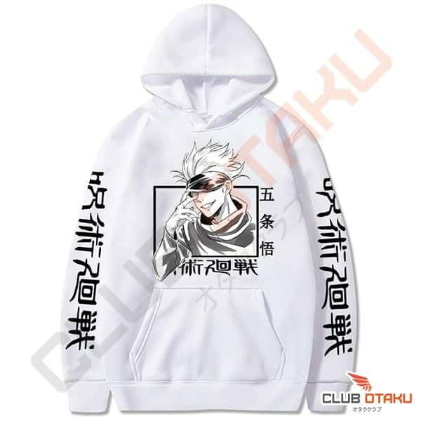 Vêtement Jujutsu Kaisen - Hoodie Sweatshirt Satoru Gojo - Blanc