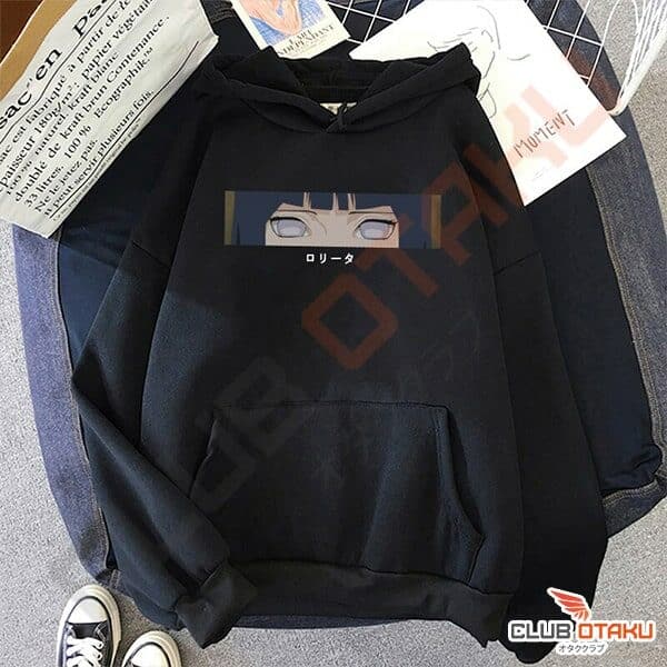 vêtement Naruto - Hoodie Sweatshirt Hinata - Noir