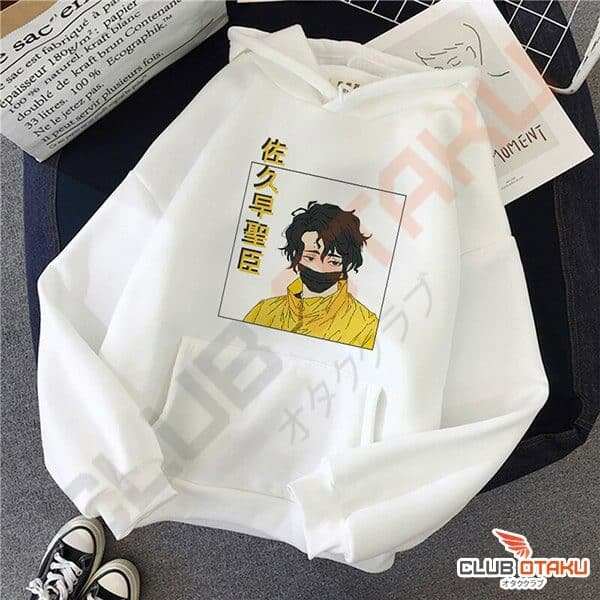 vêtement haikyuu - hoodie sweatshirt Kiyoomi Sakusa - Blanc