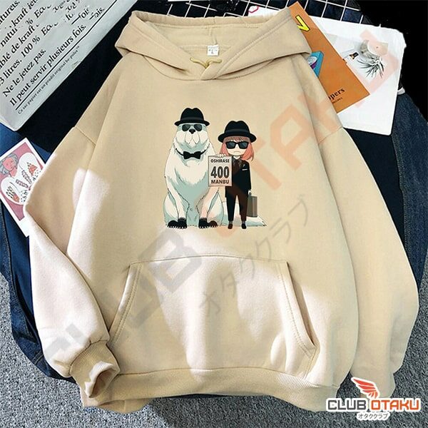 vetements hoodie spy x family - anya bond - beige