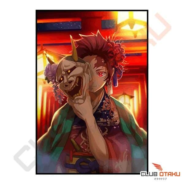 Poster Demon Slayer - Kimetsu no Yaiba - Tanjiro Kamado Masque