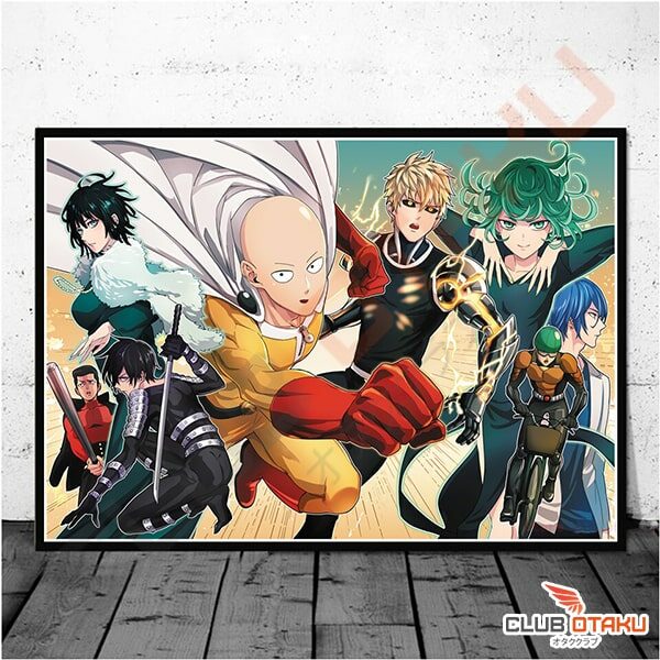 Poster One Punch Man - Affiche Décoration Murale - Héros