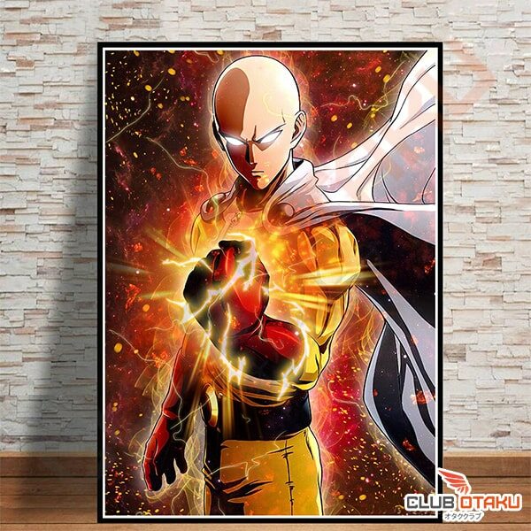 Poster One Punch Man - Affiche Décoration Murale - Saitama