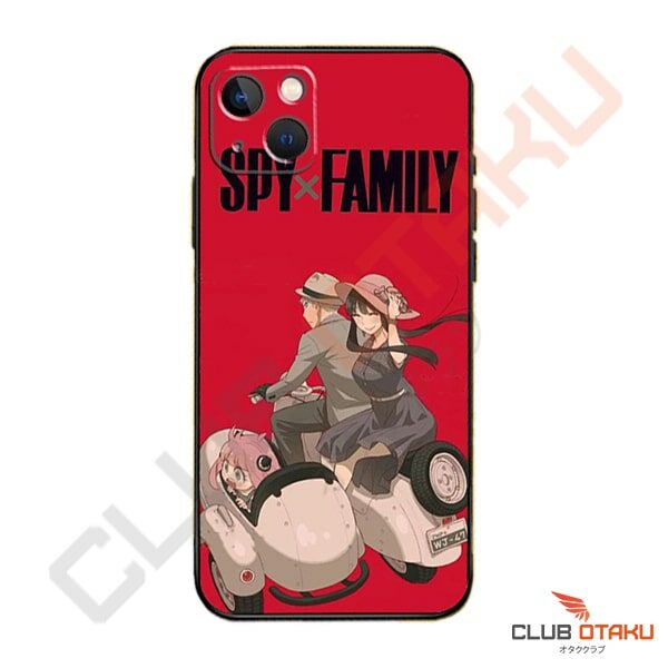 Coque pour téléphone Spy x Family - Coque pour iPhone - Loid Yor & Anya Side Car