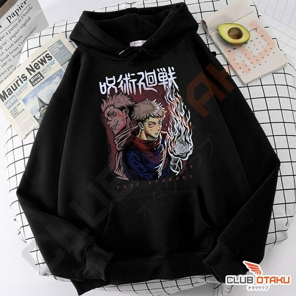 Sweatshirt Jujutsu Kaisen - Yuji Itadori - Noir