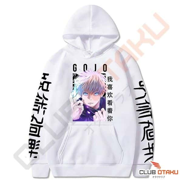 Sweatshirt Jujutsu Kaisen - Satoru Gojo - Blanc