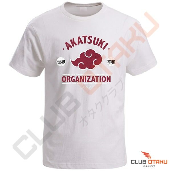 T-shirt Naruto - Akatsuki Organization - Blanc