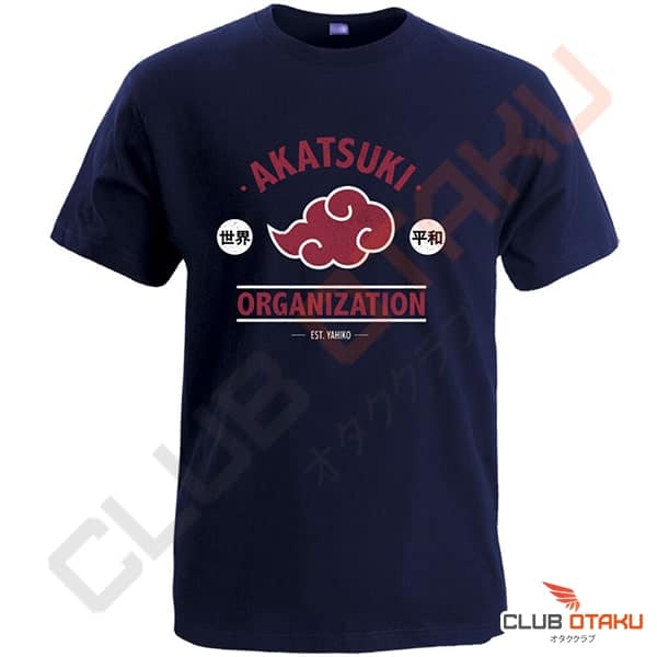 T-shirt Naruto - Akatsuki Organization - Bleu Marine