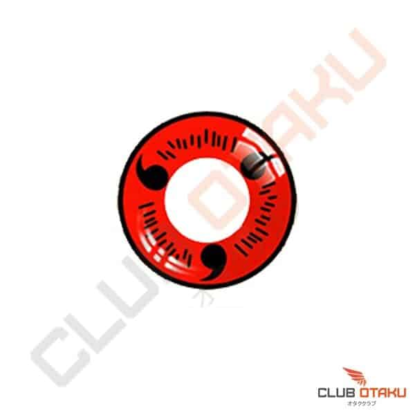 lentille de contact naruto - sasuke uchiwa - sharingan - 3 tomoe - zoom