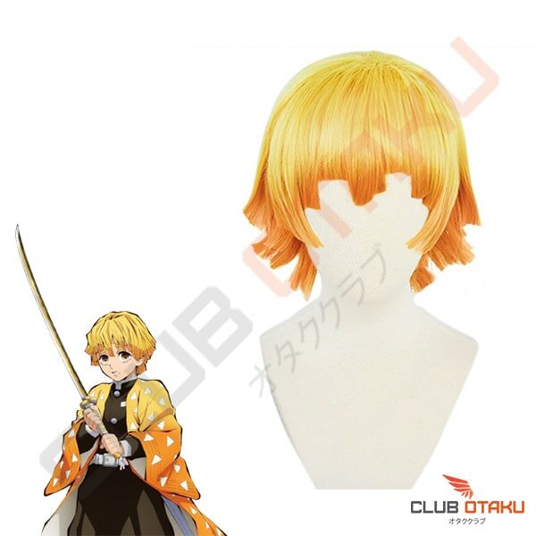 Cosplay Demon Slayer - Perruque Wig Zenitsu (1)